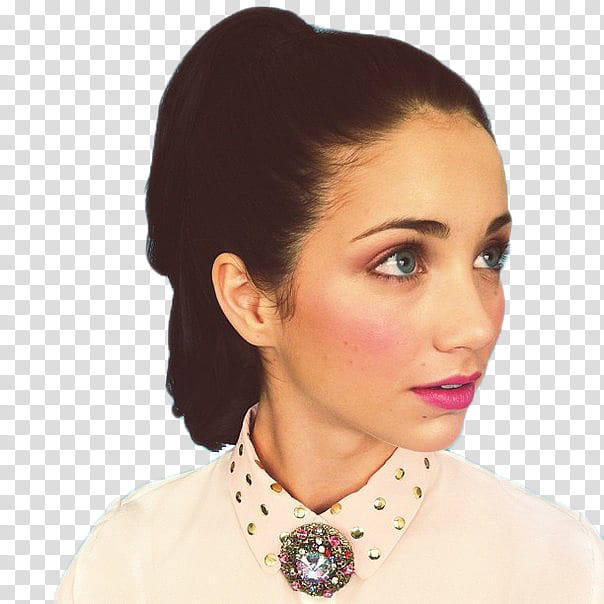 EMILY RUDD, portrait graphy of pony tail haired woman transparent background PNG clipart