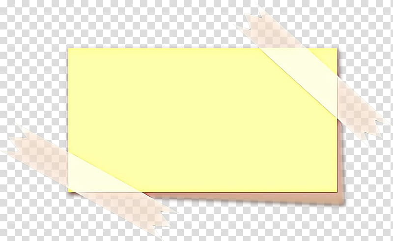 Post-it note, Cartoon, Yellow, Paper, Postit Note, Paper Product, Rectangle, Beige transparent background PNG clipart