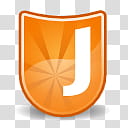 Oxygen Refit, jokosher, orange shield with J icon transparent background PNG clipart