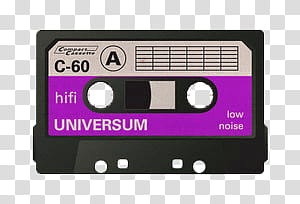 Cassettes, black and purple cassette tape illustration transparent background PNG clipart