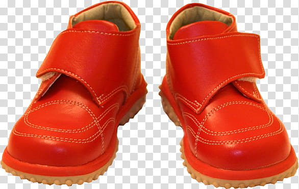 Red Shoes, pair of red velcro strap shoes transparent background PNG clipart