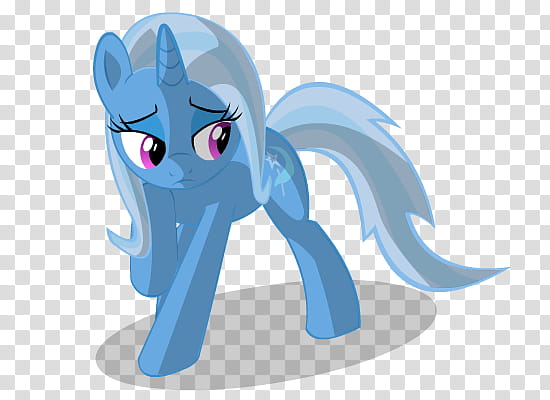 MyLittlePony Trixie, blue and white plastic toy transparent background PNG clipart