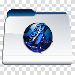 Program Files Folders Icon Pac, Azureus or Vuze, white and blue frog folder icon transparent background PNG clipart