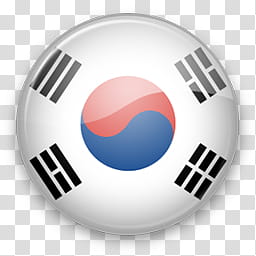Asia Win, round South Korea flag art transparent background PNG clipart