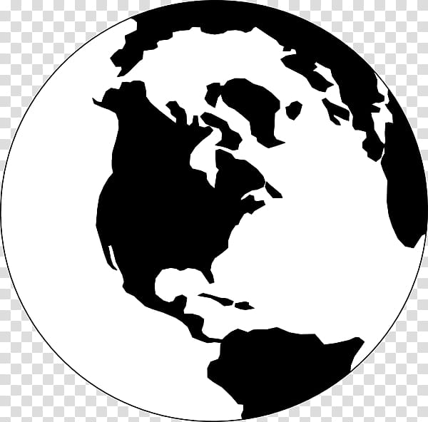 Circle Silhouette, Globe, World, World Map, Early World Maps, Drawing, Black, Black And White transparent background PNG clipart