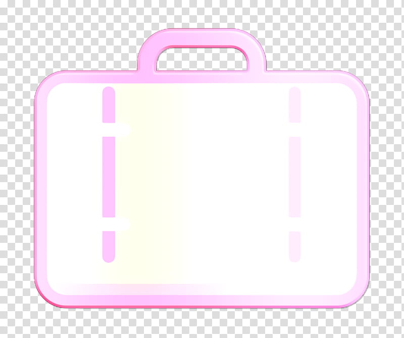 bag icon luggage icon outline icon, Suitcase Icon, Transport Icon, Travel Icon, Traveling Icon, Pink, Magenta, Rectangle transparent background PNG clipart