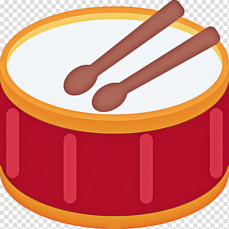 Orange Emoji, Drum, Musical Instruments, Drum Sticks Brushes, Drum Kits, Guitar, Percussion, Emoticon transparent background PNG clipart