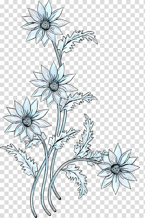 Drawing Of Family, Floral Design, Cut Flowers, Plants, Petal, Plant Stem, Chicory, Line Art transparent background PNG clipart