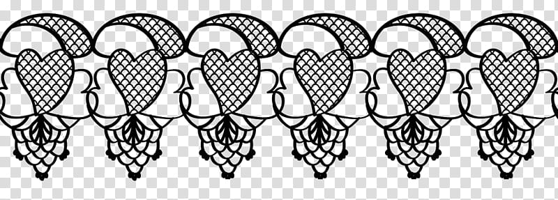 Valentine day lace, black hearts transparent background PNG clipart