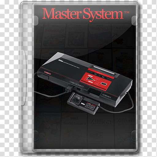 Console Series, black Master System box transparent background PNG clipart