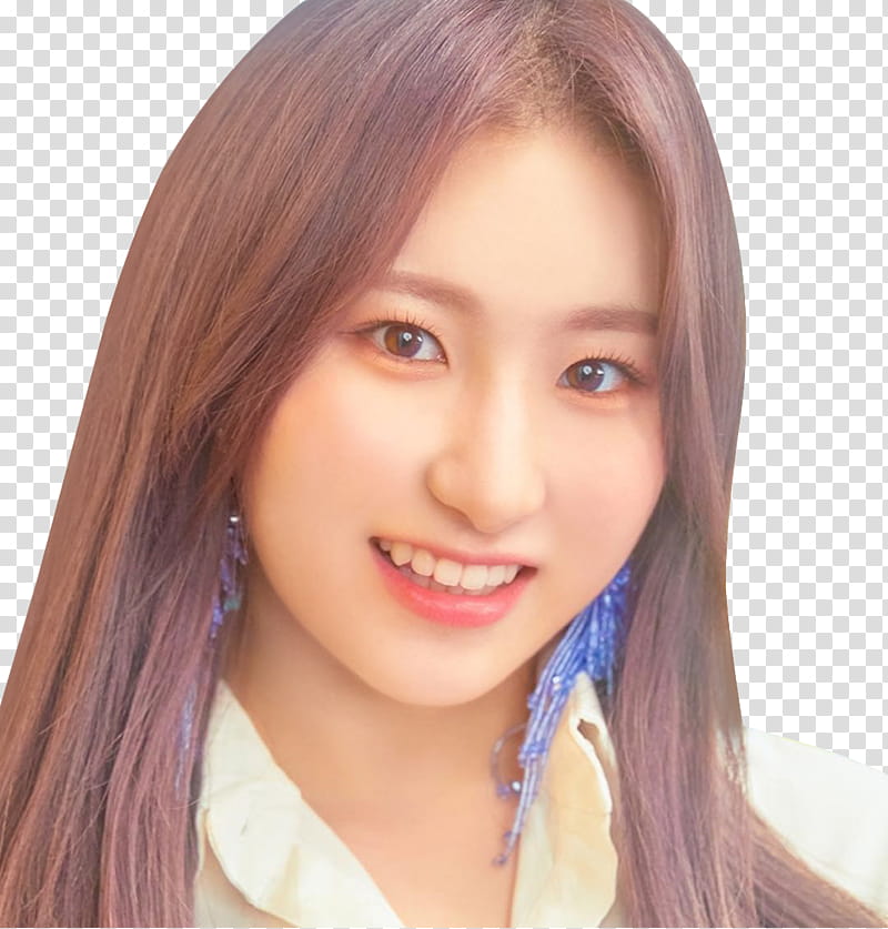 CHAEYEON COLOR IZ IZ ONE, woman wearing white collared top transparent background PNG clipart