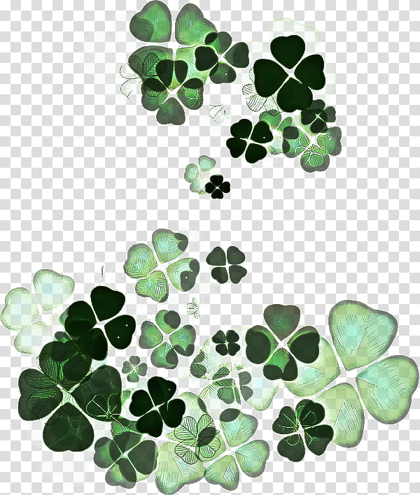 Saint Patricks Day, Fourleaf Clover, Shamrock, Luck, Sticker, Motif, Color, Green transparent background PNG clipart
