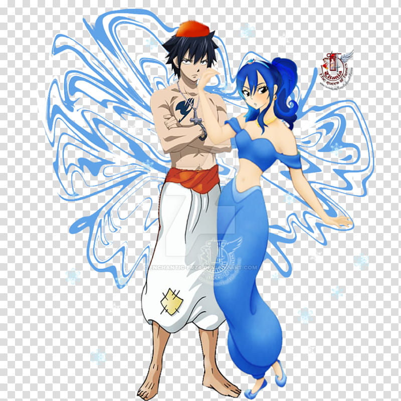 Gray and Juvia Crossover transparent background PNG clipart