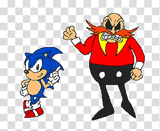 USA Classic Sonic And Robotnik transparent background PNG clipart