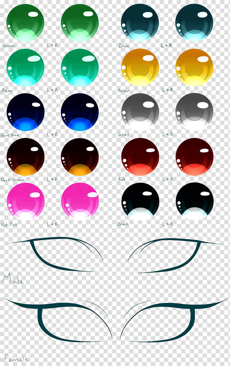 FU Eye Base w Male and Female Eyes, assorted-color eye illustration transparent background PNG clipart