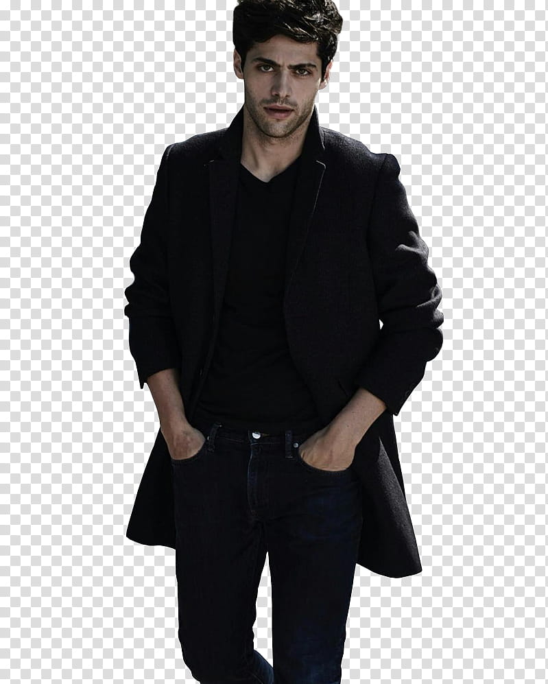 Matthew Daddario, man wearing black coat transparent background PNG clipart