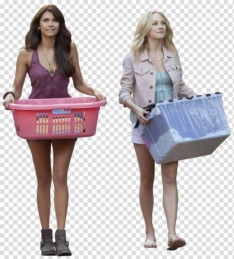 two women carrying baskets transparent background PNG clipart