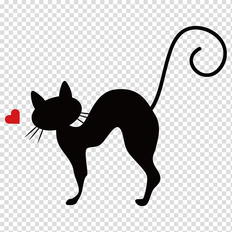 Cat siluette PNG transparent image download, size: 1600x1600px