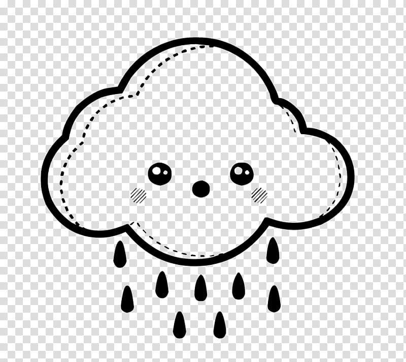 Cute, cloud with raindrop illustration transparent background PNG clipart