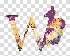 , purple and yellow letter W graphic screenshot transparent background PNG clipart