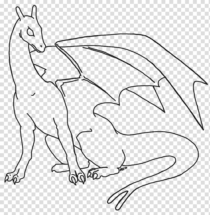 Pern Firelizard Template Lines, black wyvern graphic transparent background PNG clipart