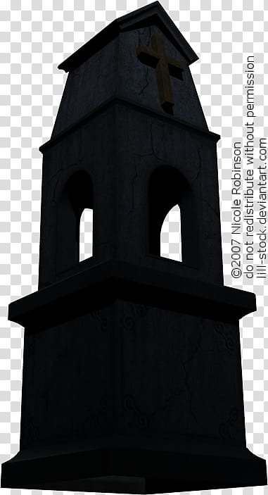 black concrete church tower transparent background PNG clipart