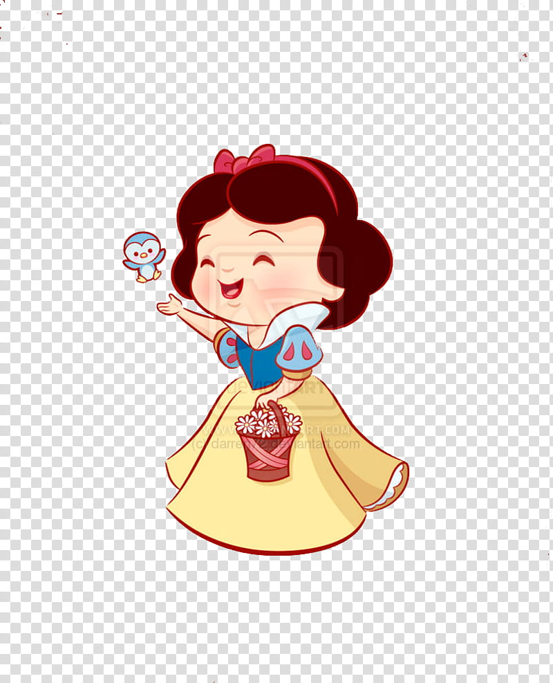 KAWAII DISNEY, chibi Snow White transparent background PNG clipart