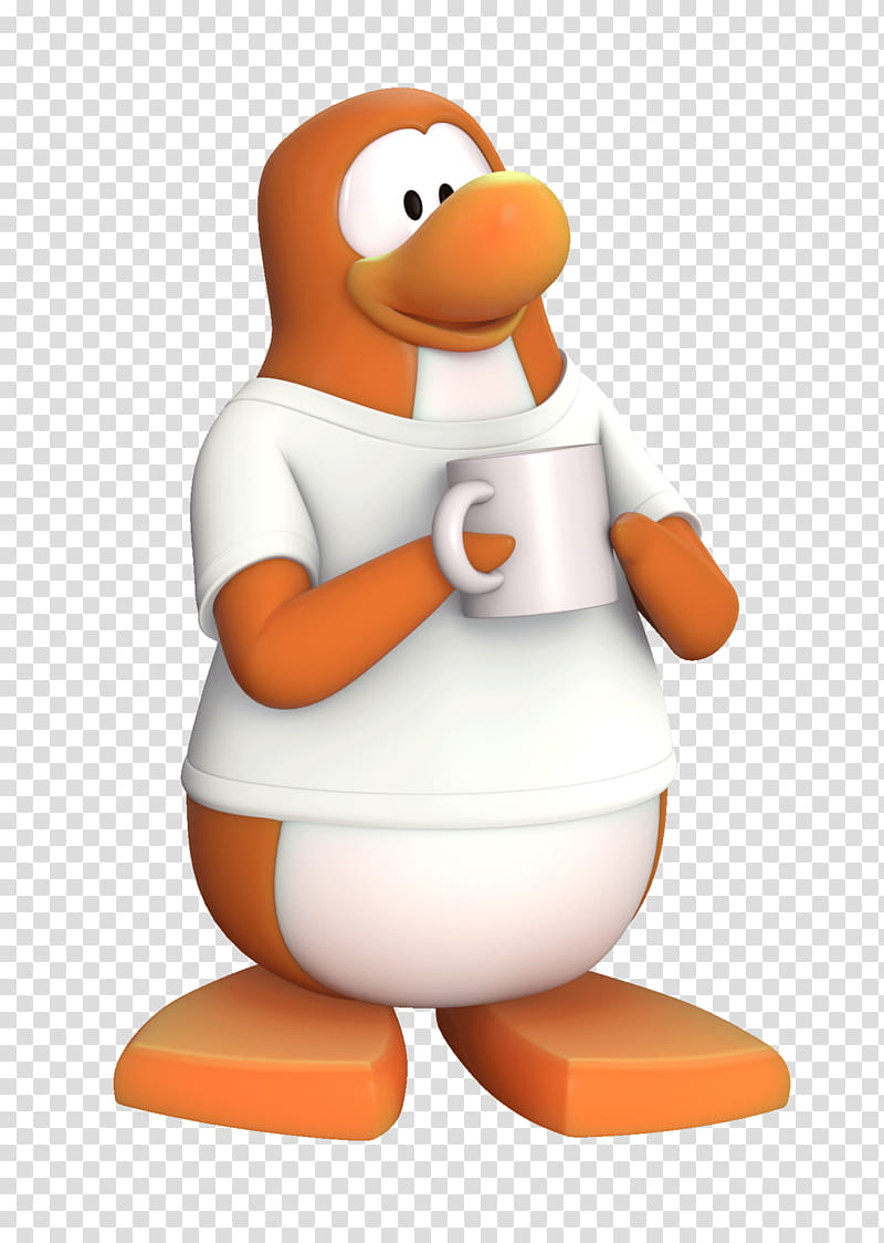 Penguin, Club Penguin Island, News, Father, Menu, Cartoon, Technology, Orange transparent background PNG clipart