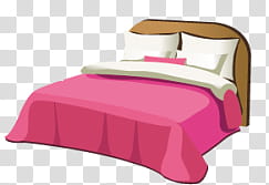 Para Dolls, bed emoji transparent background PNG clipart