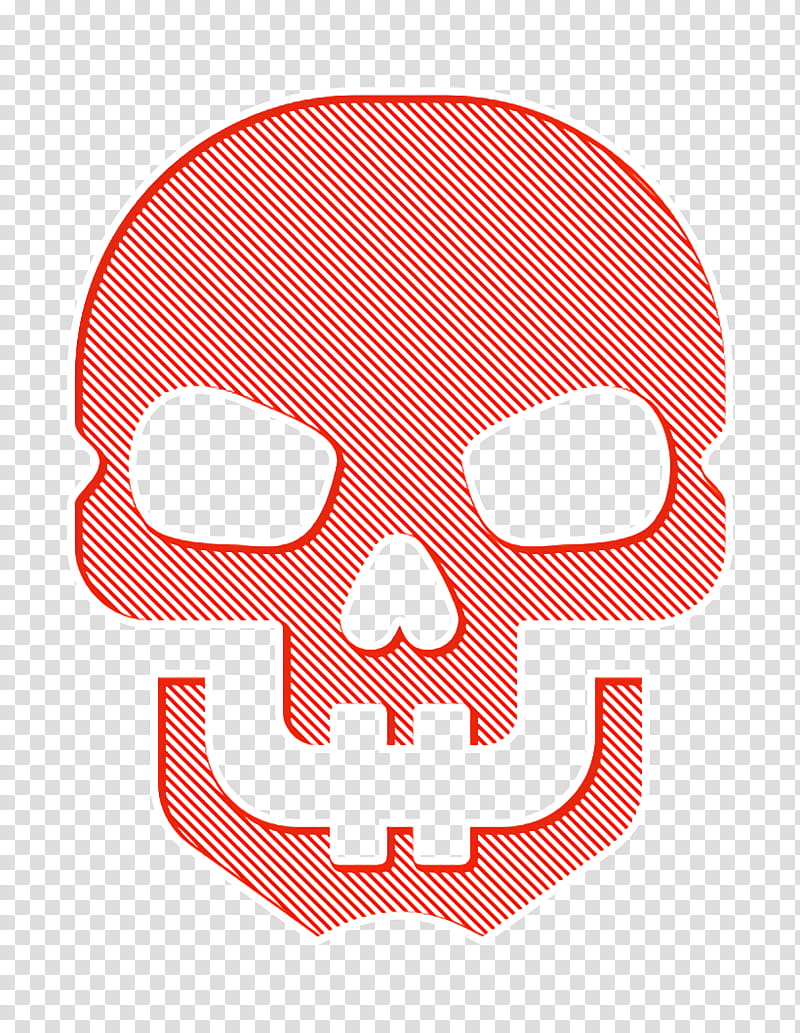 halloween icon horror icon skeleton icon, Skull Icon, Head, Orange, Line, Mouth, Bone, Logo transparent background PNG clipart