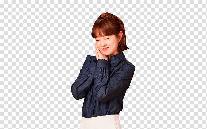 PARK BO YOUNG, smiling woman in black dress shirt transparent background PNG clipart
