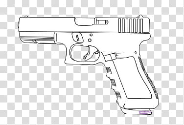 Doodles and Drawing , white and black semi-automatic pistol sketch transparent background PNG clipart