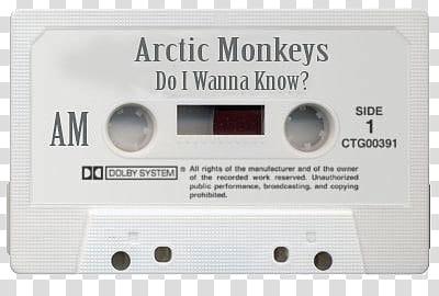 s, Arctic Monkeys cassette tape transparent background PNG clipart