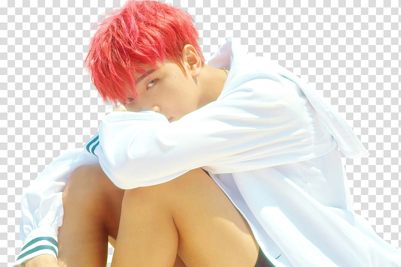 NCT DREAM WE YOUNG RENDER HAECHAN, man wearing white jacket transparent background PNG clipart