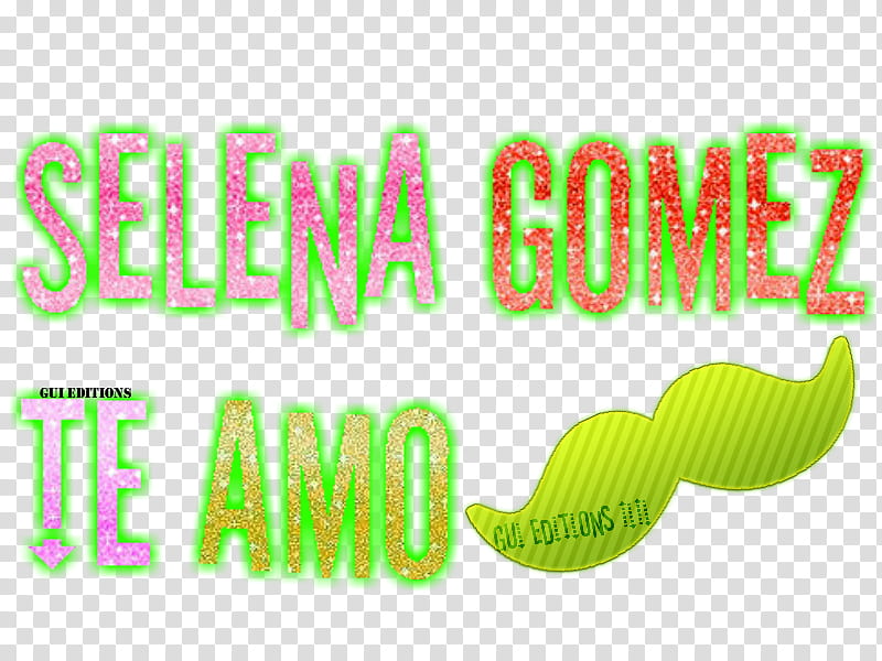 Texto Selena Gomez te Amo transparent background PNG clipart