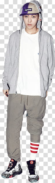 standing man wearing gray zip-up hoodie transparent background PNG clipart