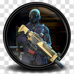 X Com Enemy Unknown, armored male with gun transparent background PNG clipart