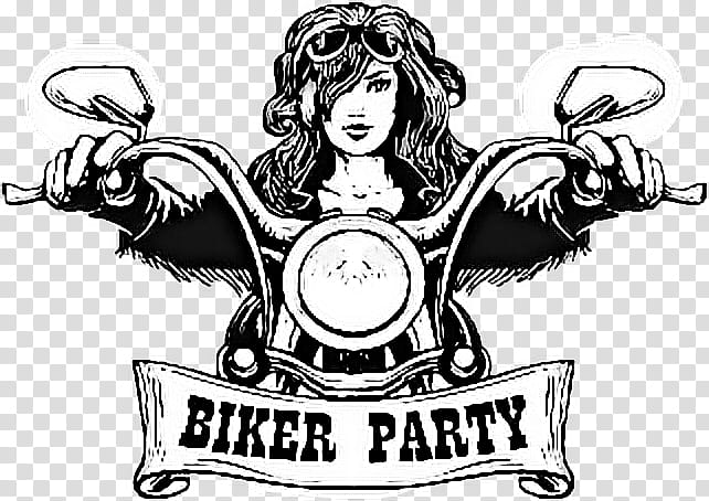 Party Logo, Motorcycle, Bicycle, Drawing, Cartoon, Line Art, Sticker transparent background PNG clipart