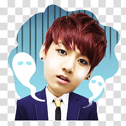 BTS Kakao Talk Emoticon Render p, edited of man wearing blue suit transparent background PNG clipart