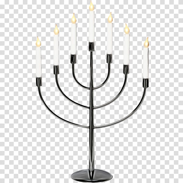 Hanukkah, Watercolor, Paint, Wet Ink, Candle Holder, Menorah, Lighting, Interior Design transparent background PNG clipart