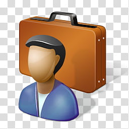 Vista RTM WOW Icon , Small Business Resources, male and suitcase icon transparent background PNG clipart