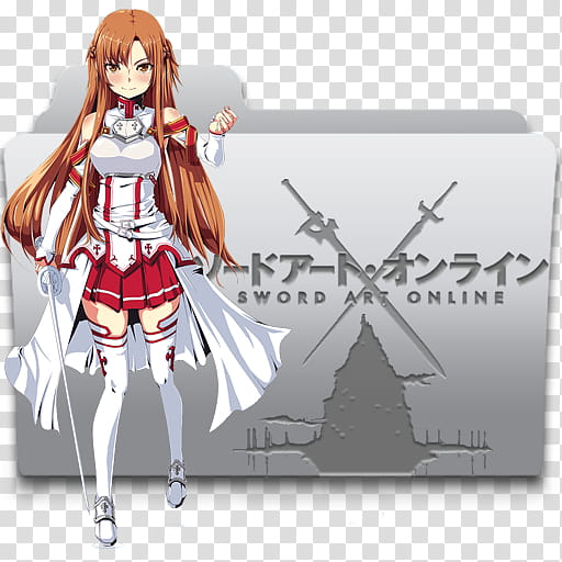 Sword Art Online Anime Folder Icon V, Asuna V transparent background PNG clipart
