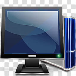 Vistard EFi PC Icons PSD, MyPC Dark, black flat screen computer monitor transparent background PNG clipart