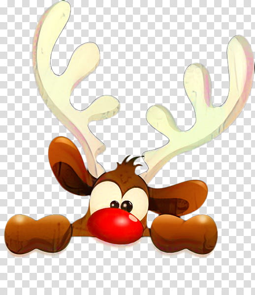 Reindeer, Antler, Cartoon, Horn, Fawn, Tail transparent background PNG clipart