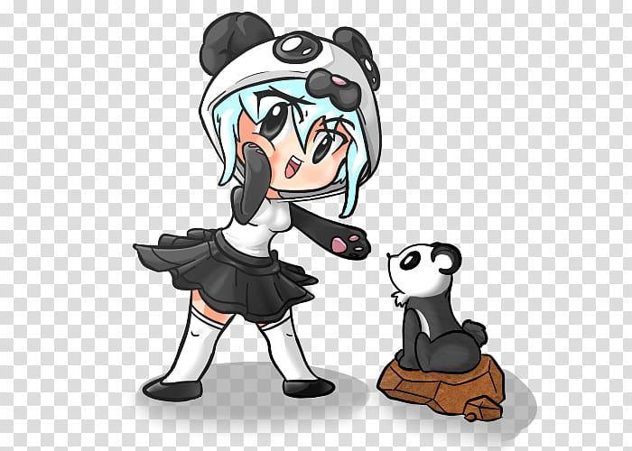 Free Art Request: Pam the panda girl transparent background PNG clipart
