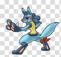 Leon the Lucario (animated) transparent background PNG clipart