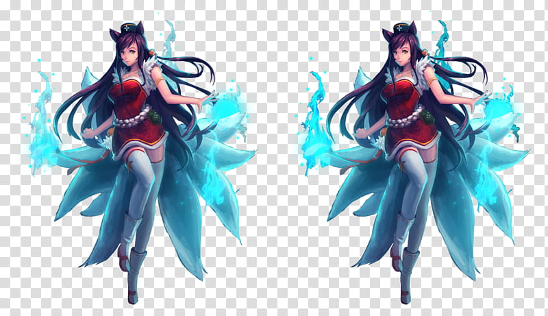 Ahri League Of Legends Render Woman In Red Dress Illustration Transparent Background Png Clipart Hiclipart - red dress girl roblox fan art