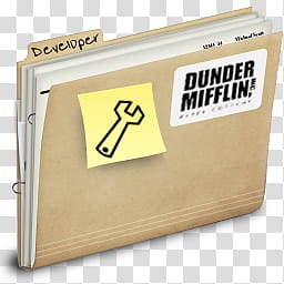 The Office Collection, Dunder Mifflin INC folder icon transparent background PNG clipart