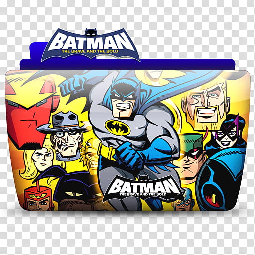 TV Folder Icons DC and Marvel ColorFlow Set , Batman Brave And Bold, Batman poster transparent background PNG clipart
