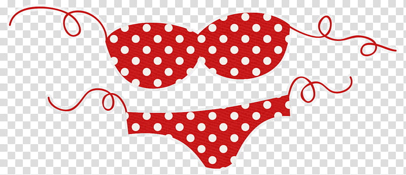 Summer s, red and white string bikini set illustration transparent background PNG clipart